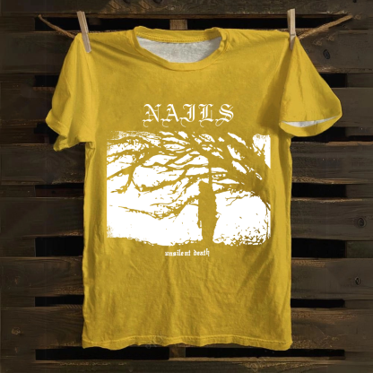 Nails Band Unsilent Death Vintage cotton T-Shirt