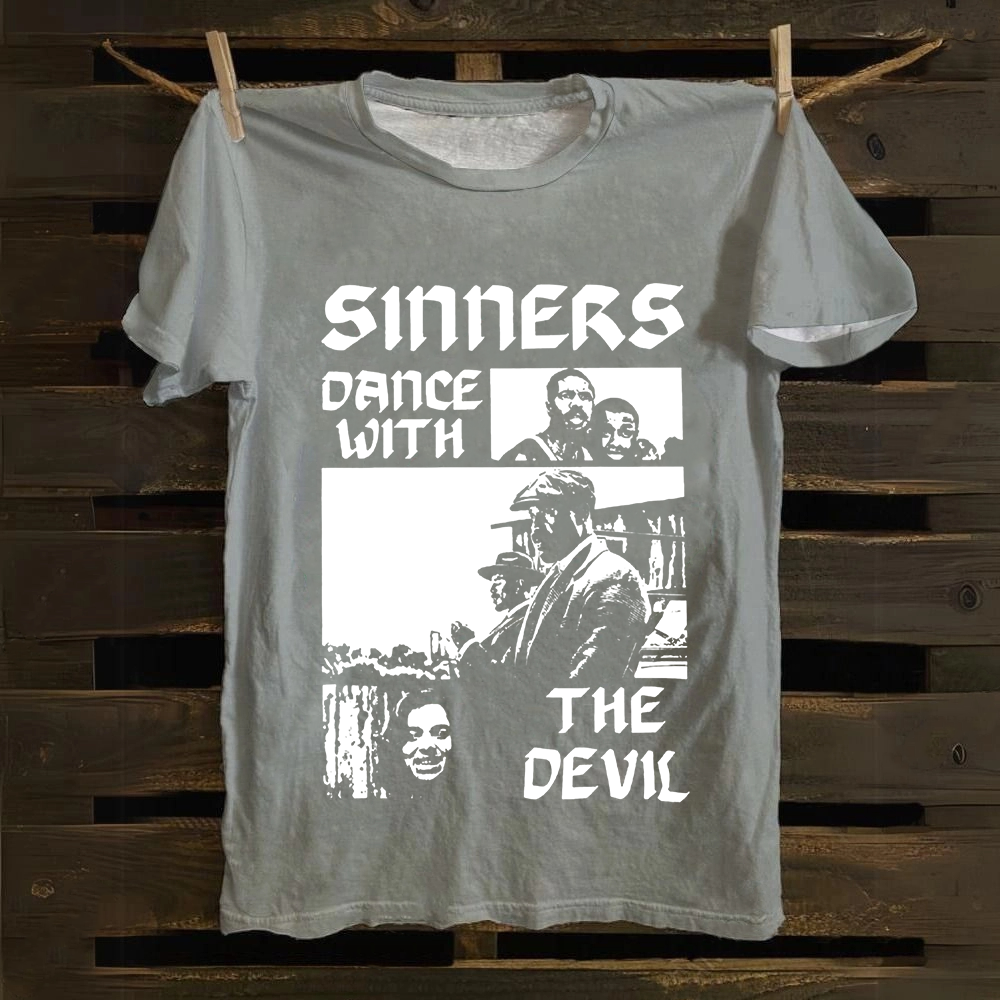 Unisex Vintage  Sinners Horror Movie Cotton T-Shirt