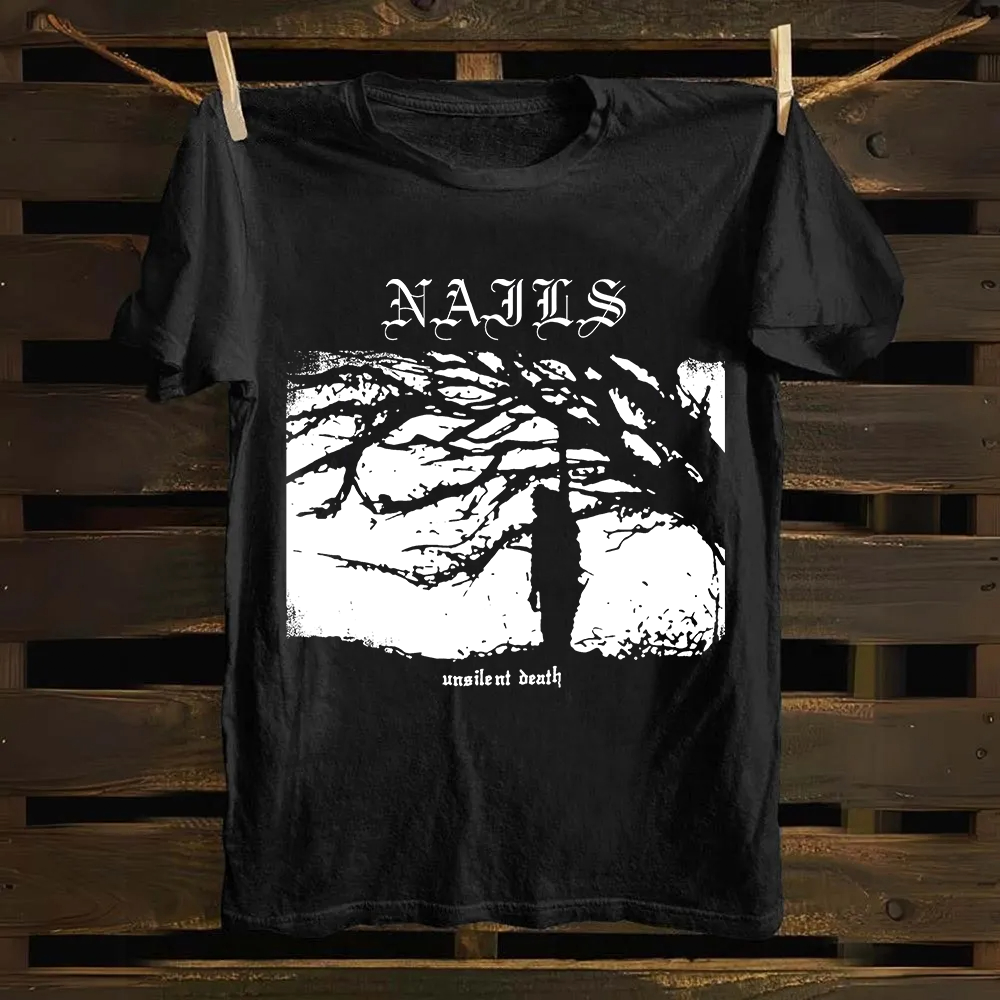Nails Band Unsilent Death Vintage cotton T-Shirt