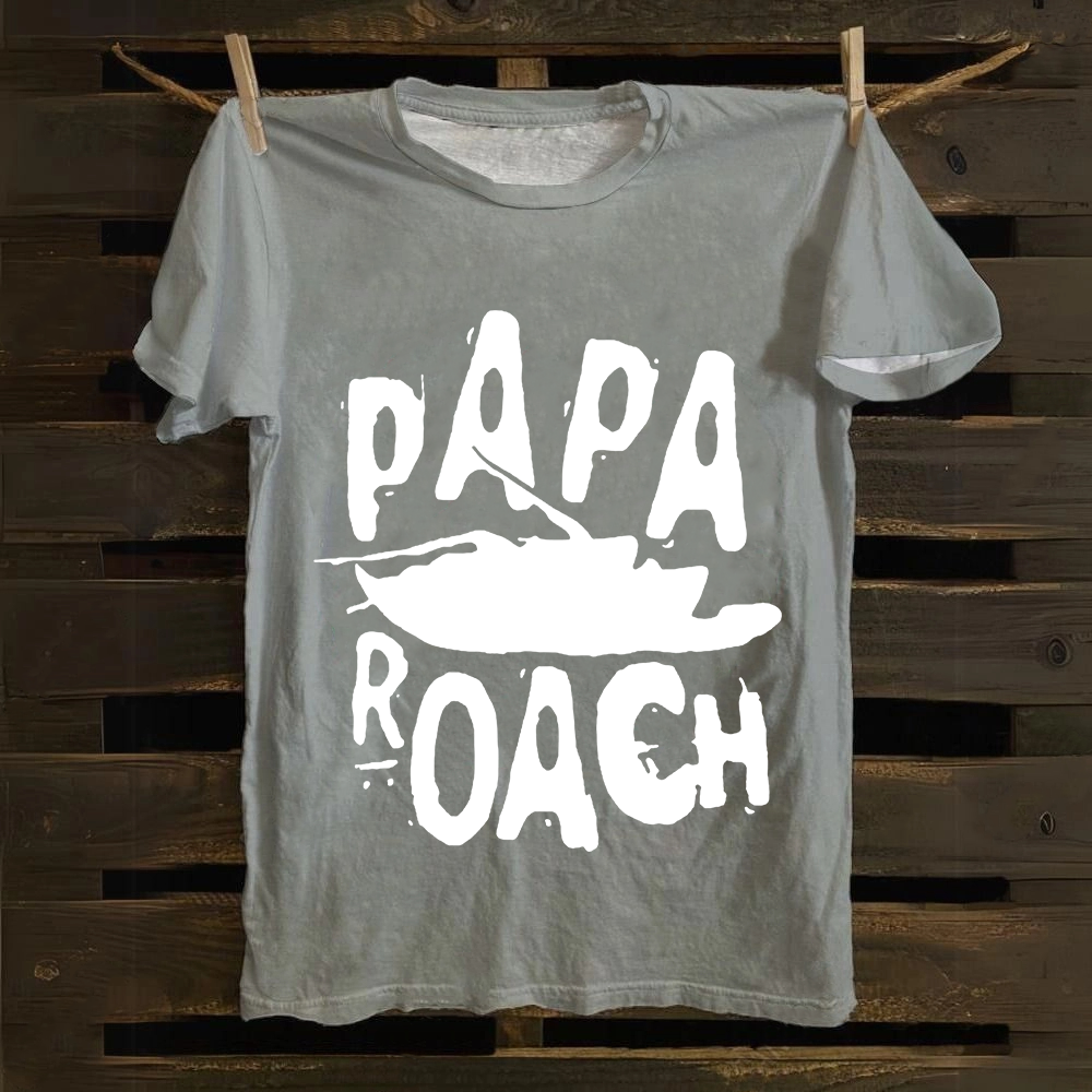Unisex Vintage Papa Roach Rock Band  Cotton T-Shirt