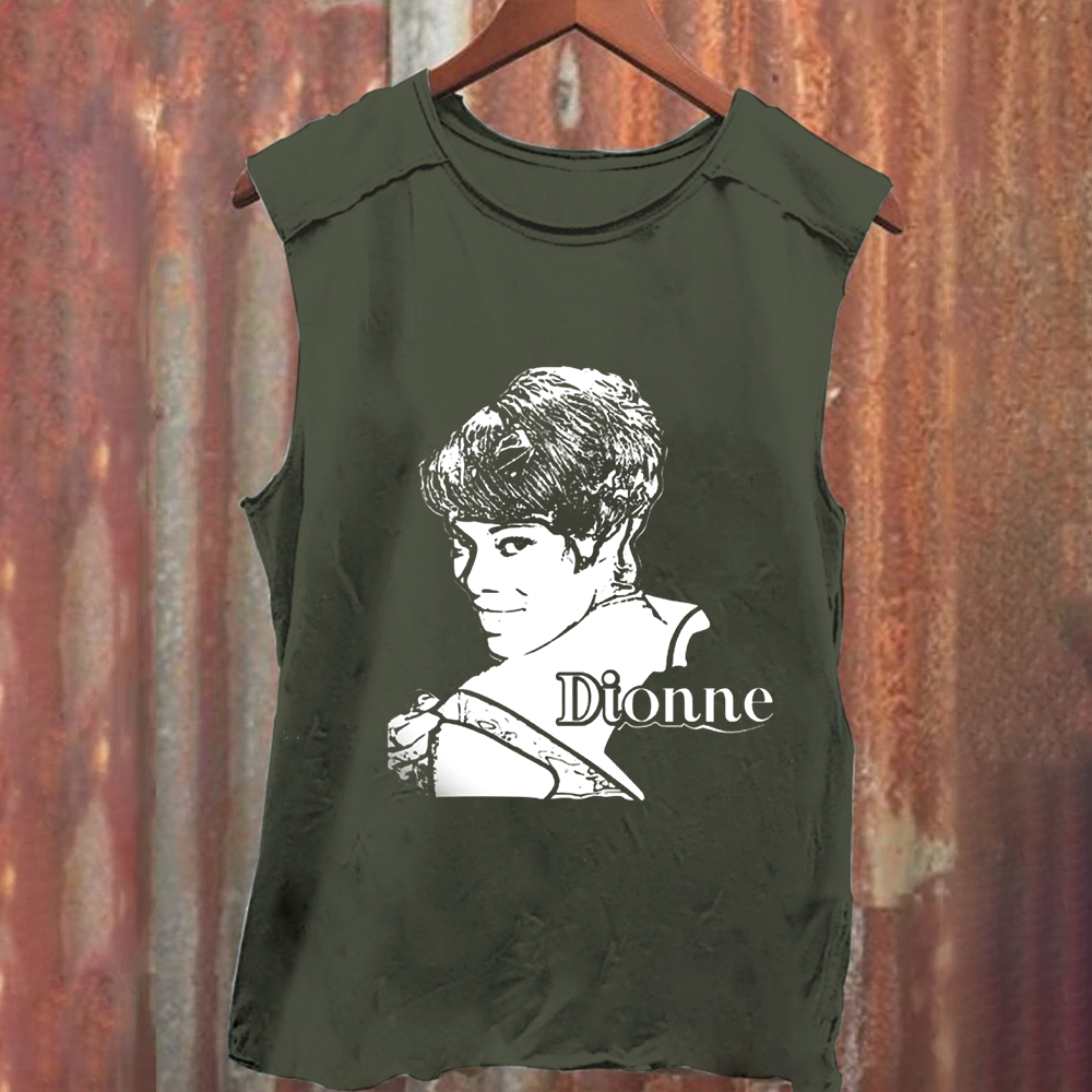Unisex Vintage Washed Dionne Warwick Singer  Tank Top