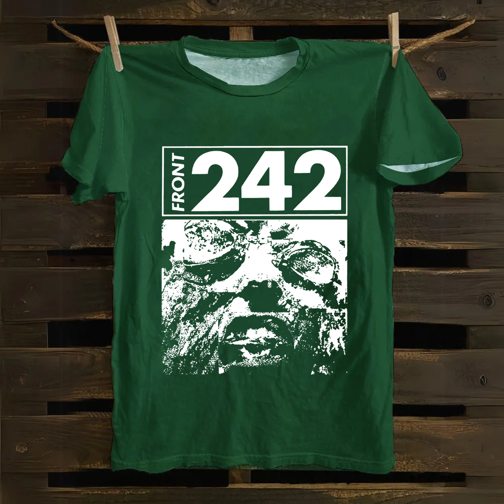 Unisex Vintage  Front 242 Rock Band Cotton T-Shirt