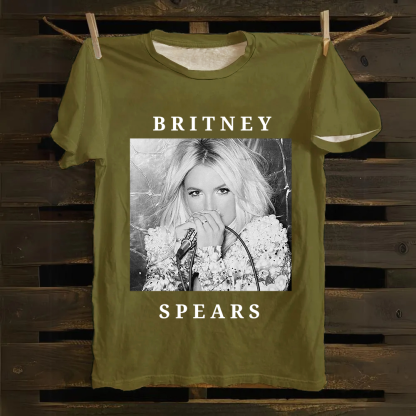 Unisex Vintage  Britney Spears Cotton T-Shirt