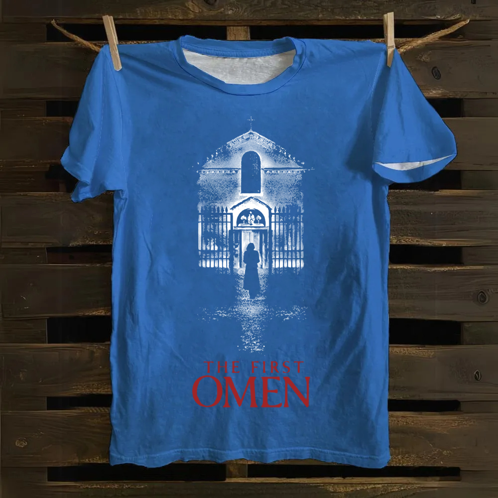 Unisex Vintage The Firts Omen Horror Movie  Cotton T-Shirt