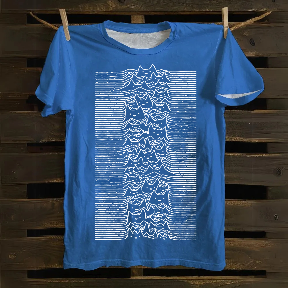 Unisex Vintage Joy division Cat Cotton T-Shirt