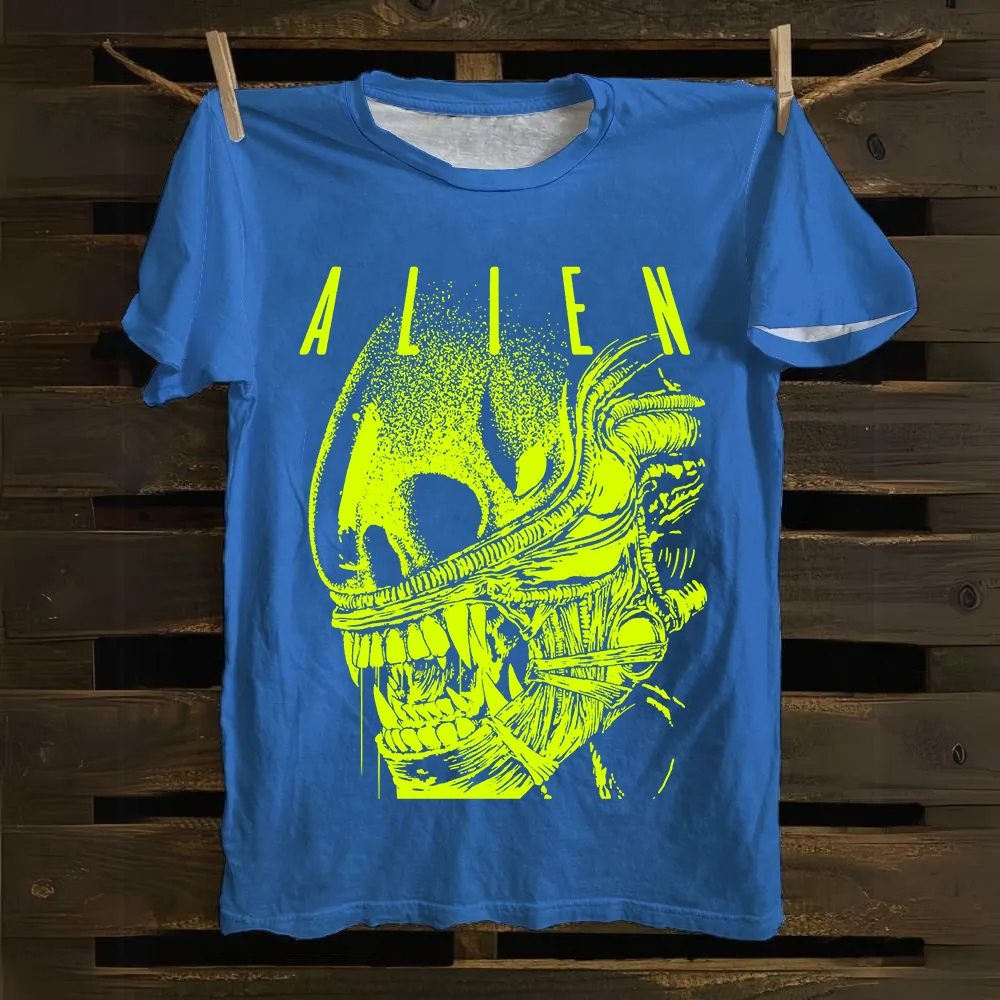 Unisex Vintage Cotton Alien Movie Poster Print T-Shirt