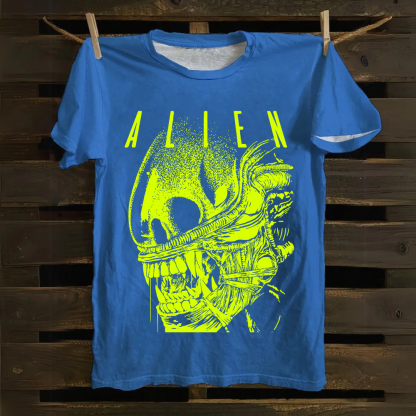 Unisex Vintage Cotton Alien Movie Poster Print T-Shirt