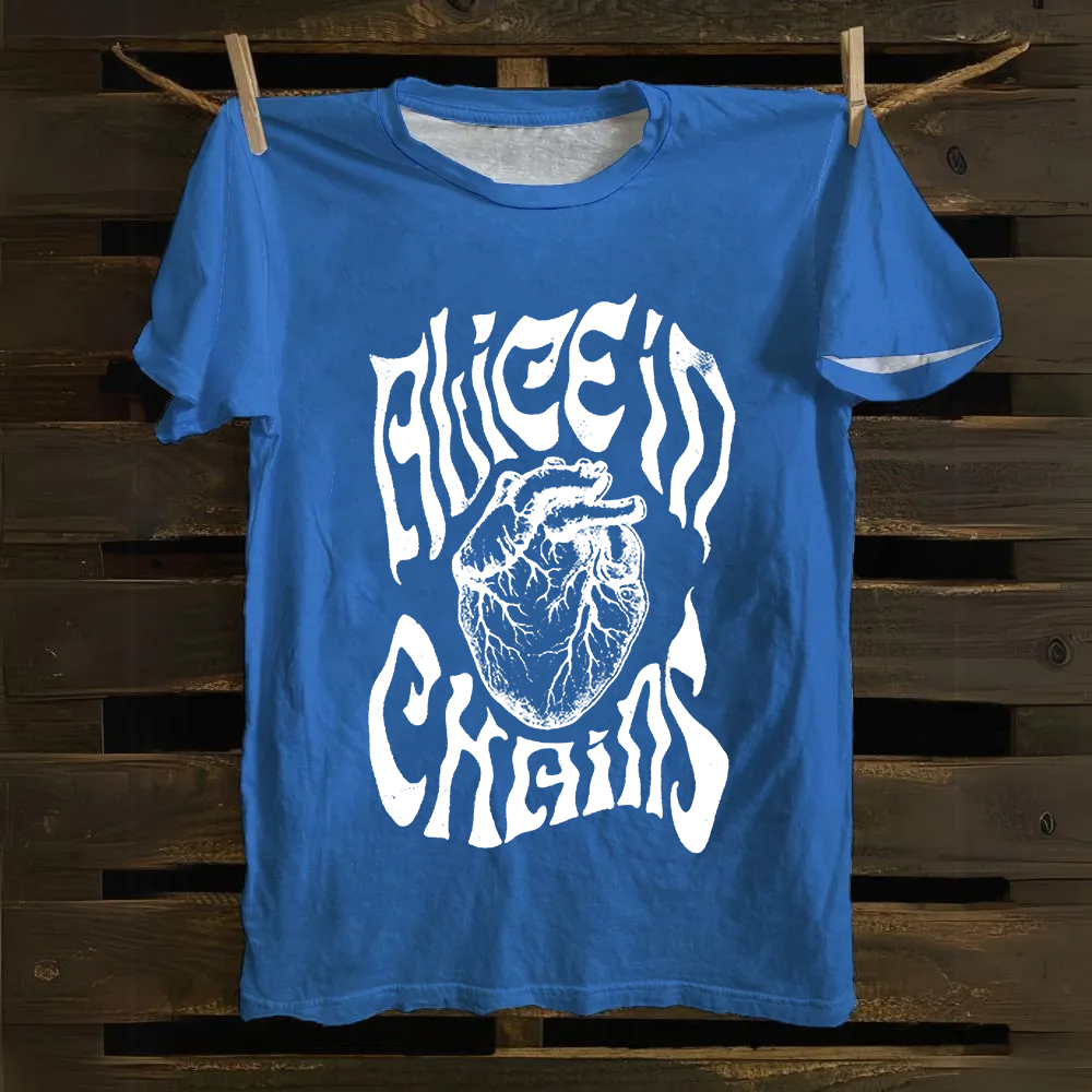 Unisex Vintage Alice in Chains cotton T-Shirt