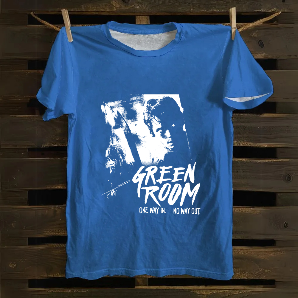 Unisex Vintage Green room horror movie 2015 Cotton T-Shirt