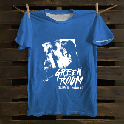 Unisex Vintage Green room horror movie 2015 Cotton T-Shirt