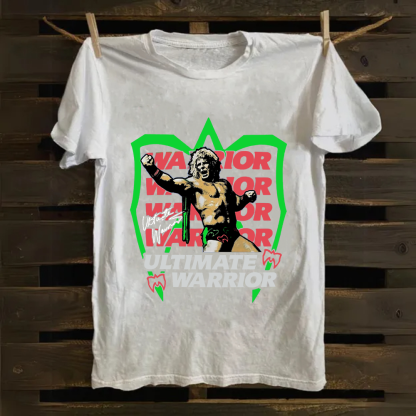 WWE Ultimate Warrior Wrestling Casual Printed Cotton T-Shirt
