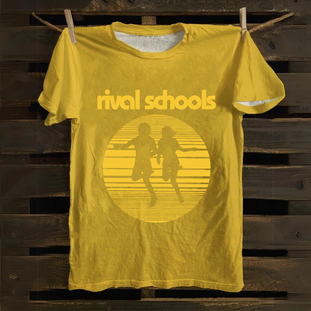 Unisex Vintage Rival Schools Band Cotton T-Shirt