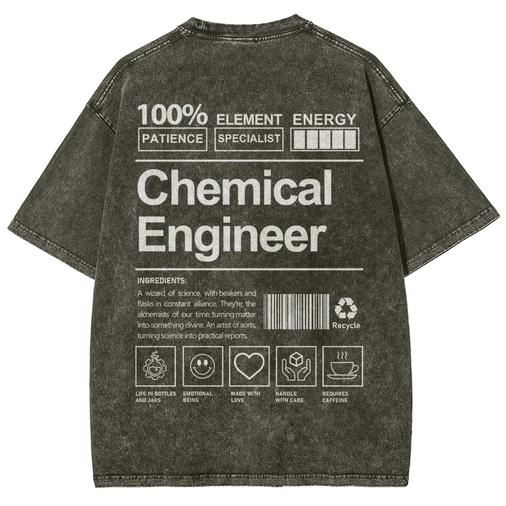 Chemical Engineer Unisex Fit Washed T-Shirt