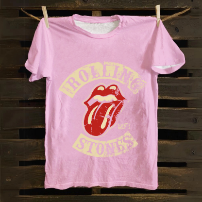 Unisex Vintage Cotton Rolling Stones Rock Band T-Shirt