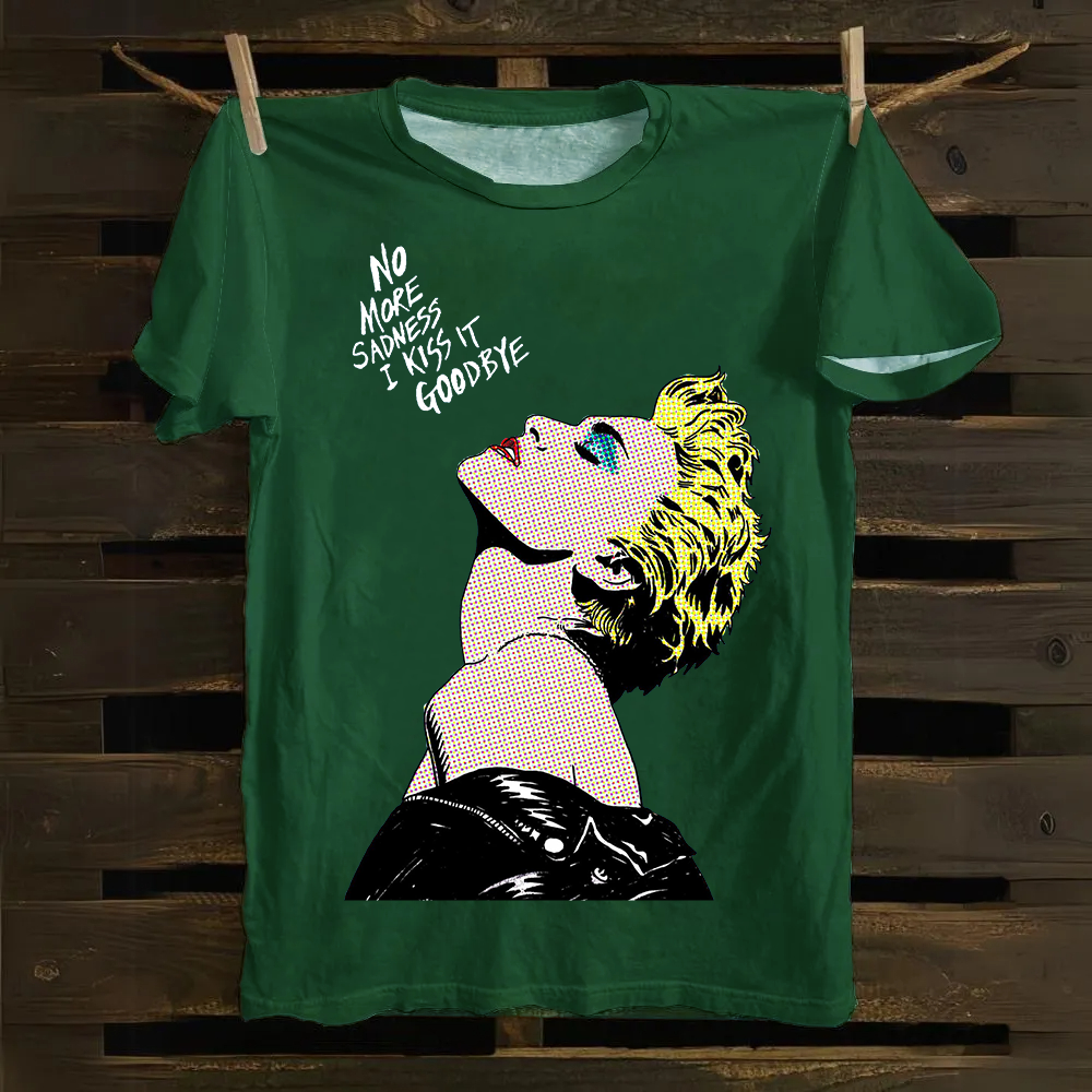 Listen to True Blue by Madonna Printed  Cotton T-Shirt