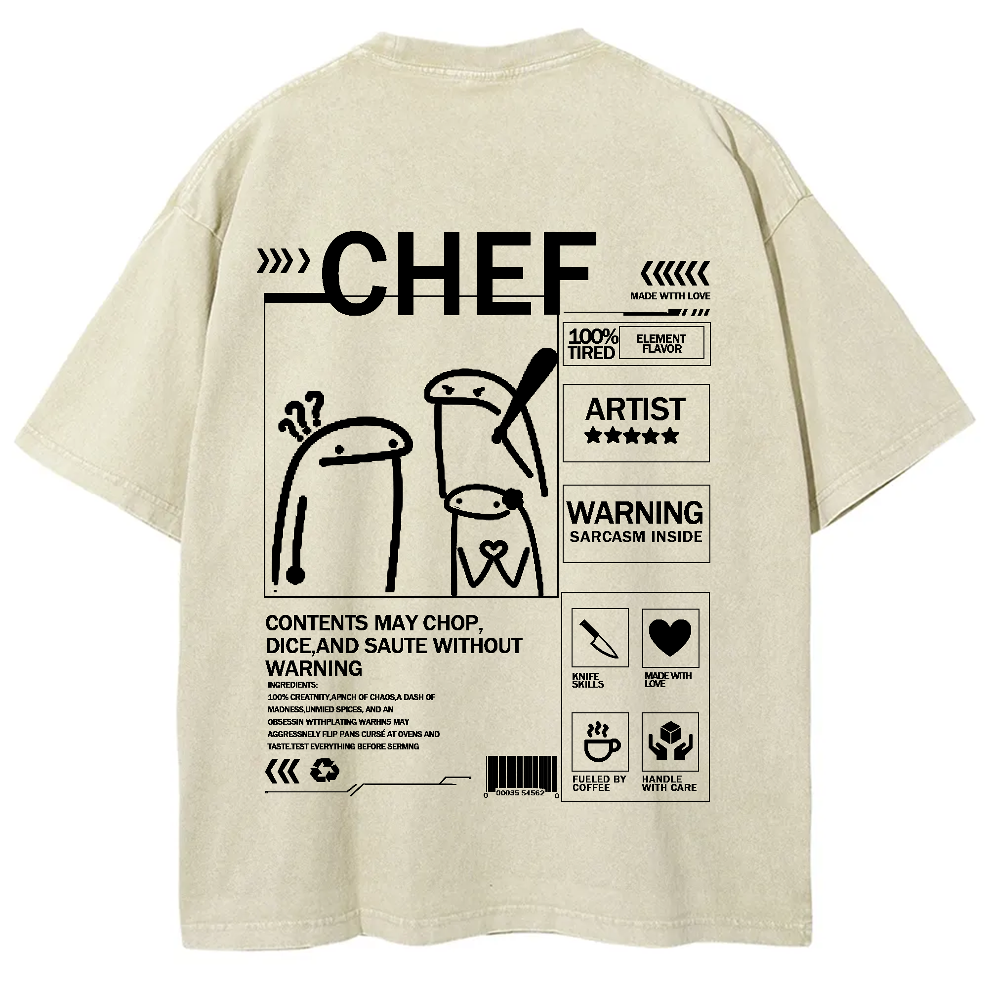 Chef Solid Color Unisex T-shirt