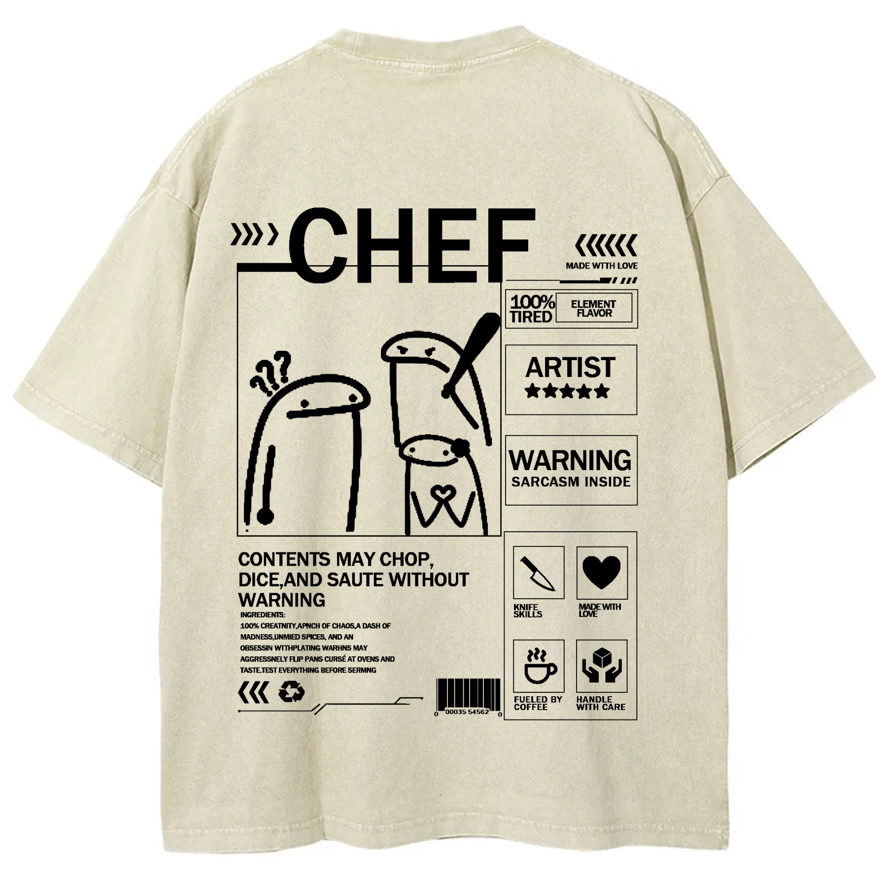 Chef Solid Color Unisex T-shirt