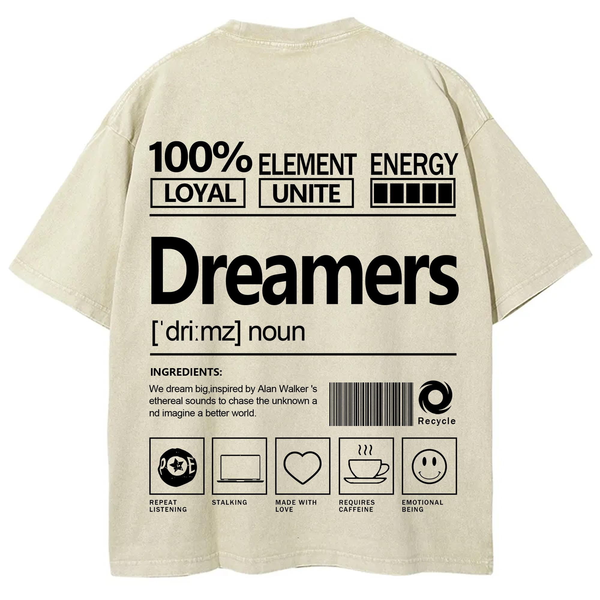 Dreamers  Unisex Fit Washed T-Shirt