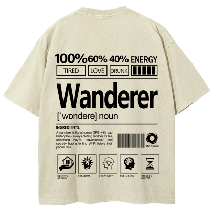 Wanderer  Unisex Fit Washed T-Shirt
