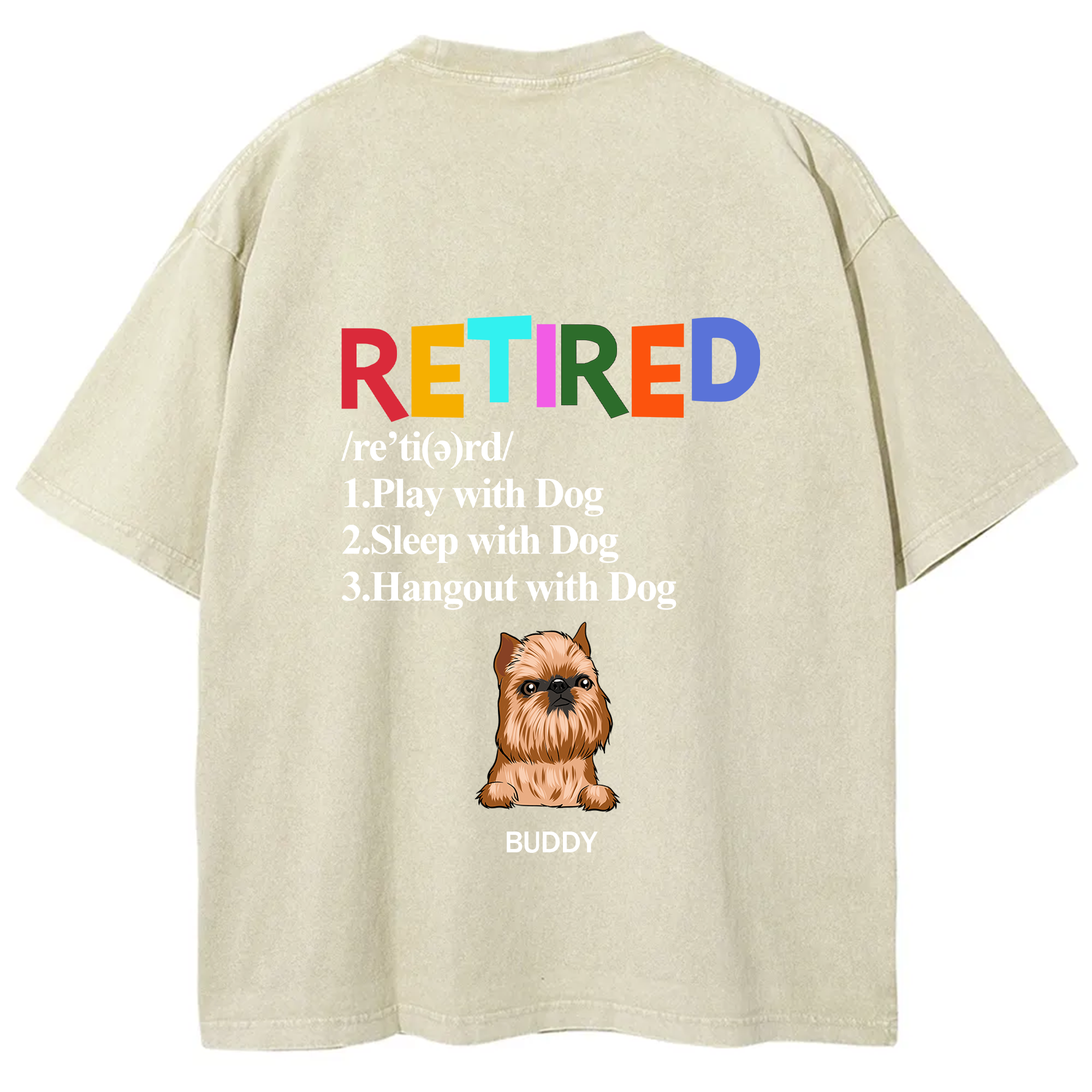 Retired,Play With Dog - Personalized Custom Unisex T-shirt