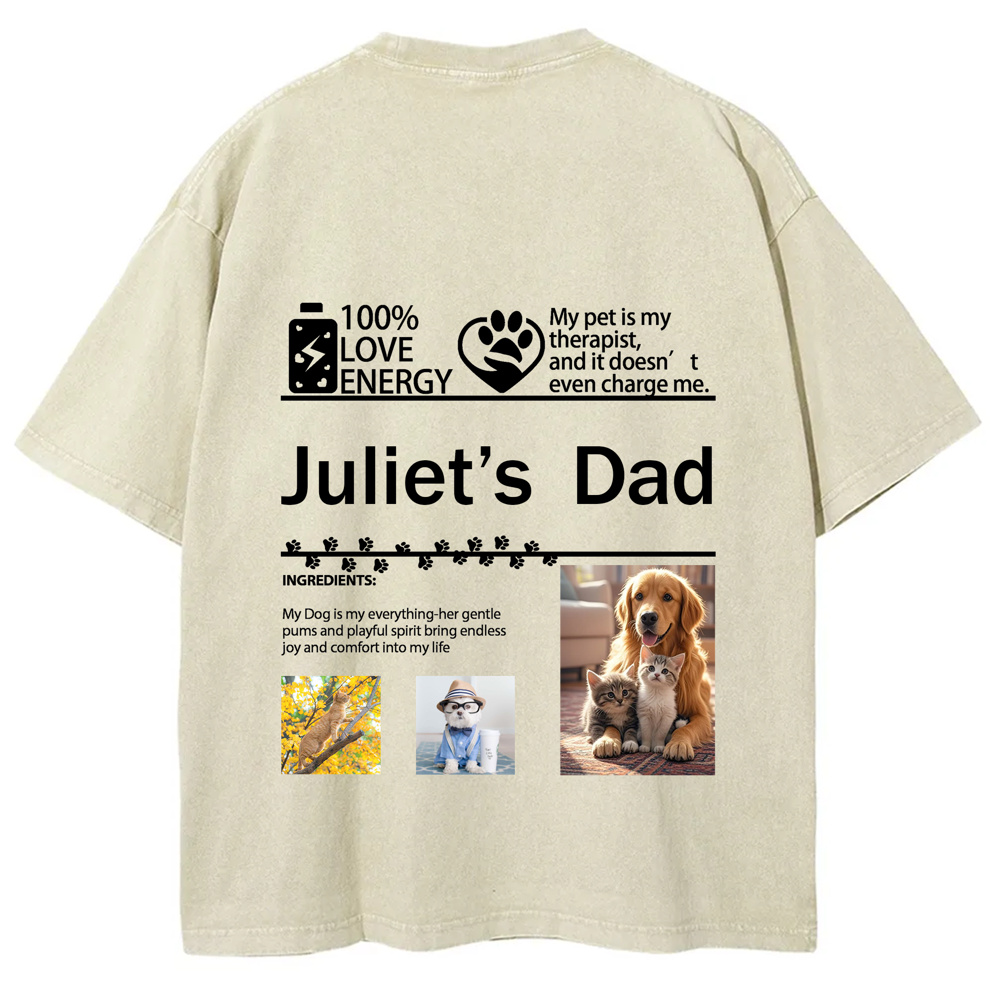 Pet Photo Creative Customized Unisex T-shirt