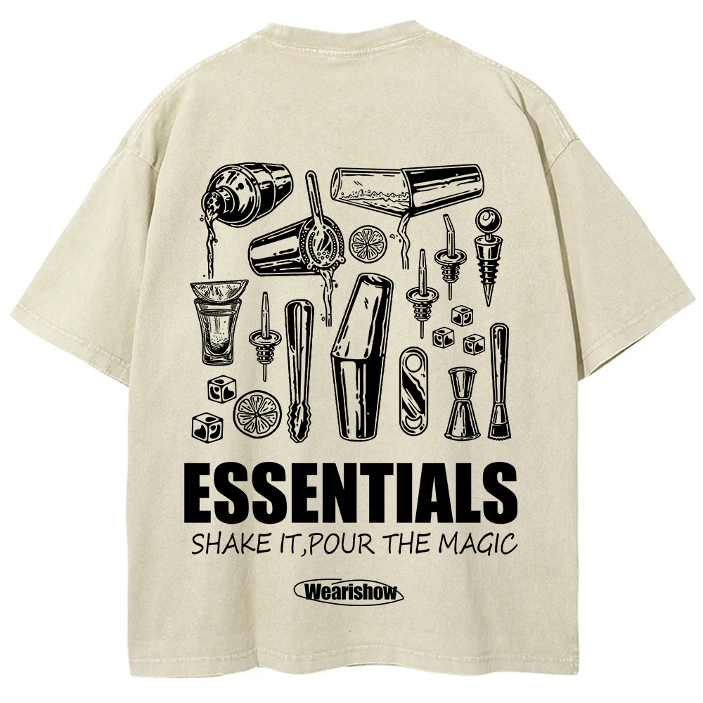 Bartender Essentials Unisex Fit Washed T-Shirt