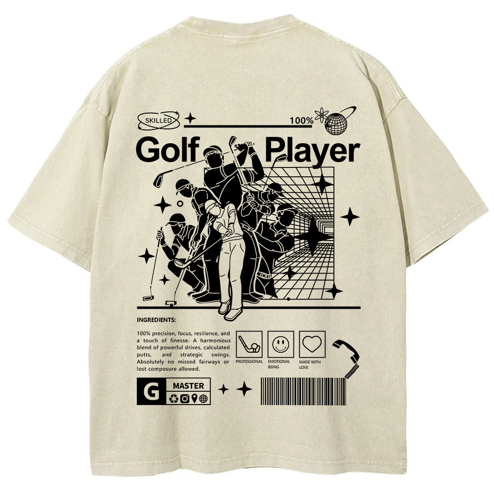Golf Player Unisex Fit Washed T-Shirt