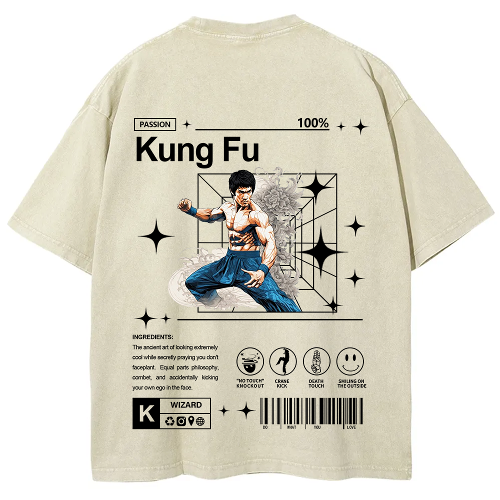 ThinKung Fu Unisex Fit Washed T-Shirt