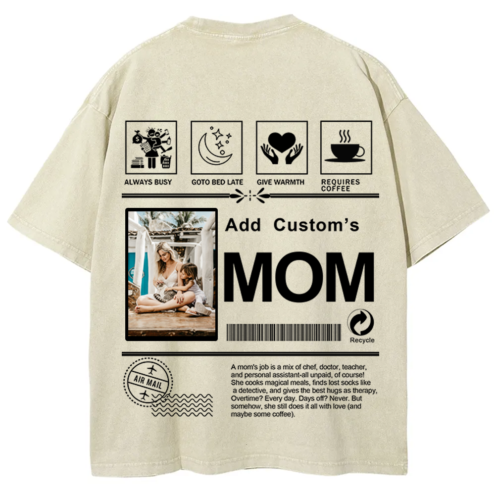 MOM Custom Unisex Fit Washed T-Shirt