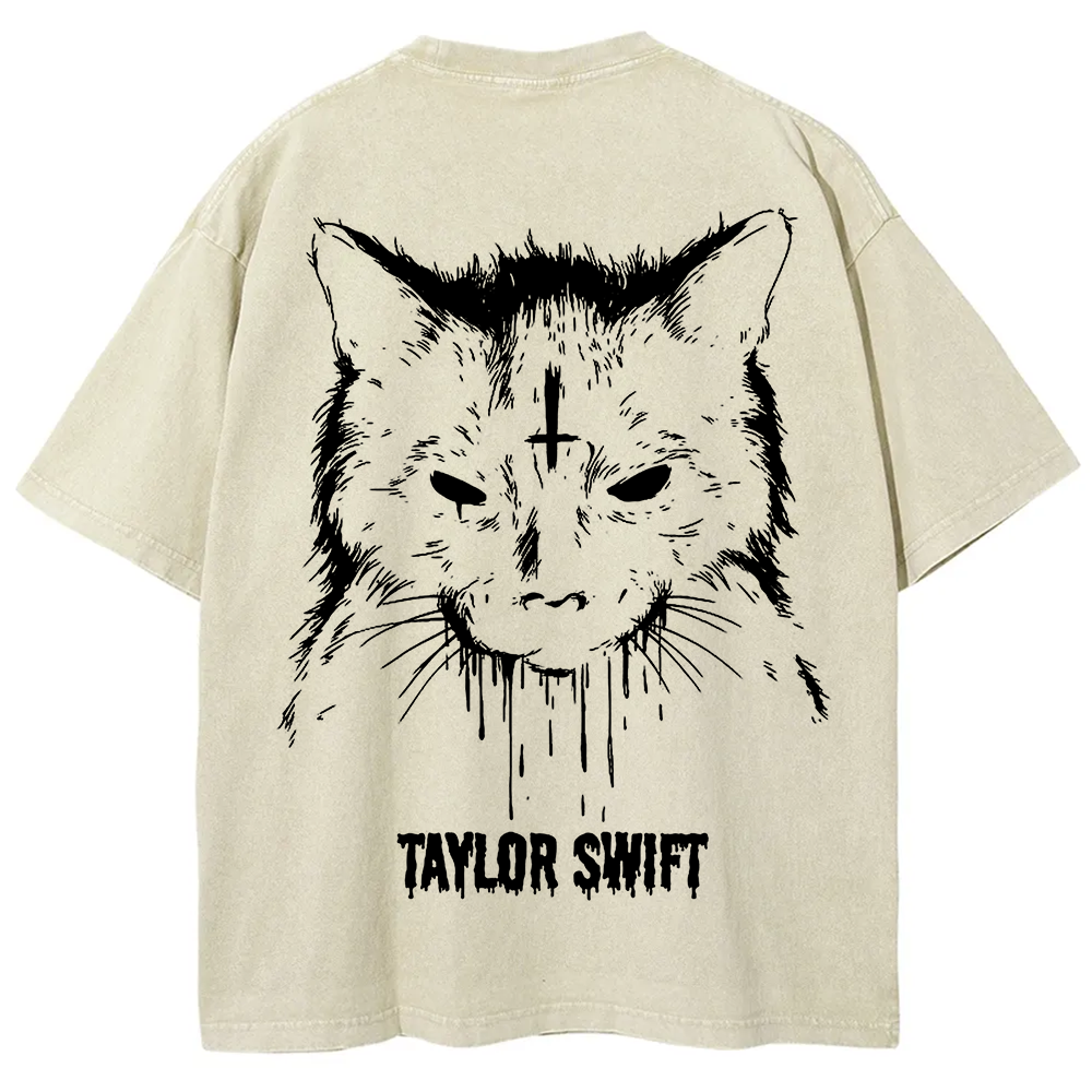 Unisex Vintage Washed Taylor Swift Singer T-Shirt