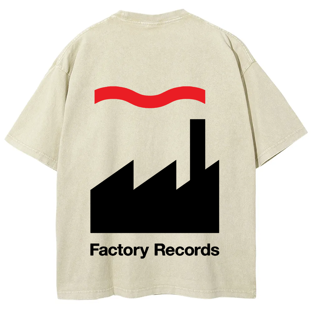 Unisex Factory Records Company Washed T-Shirt