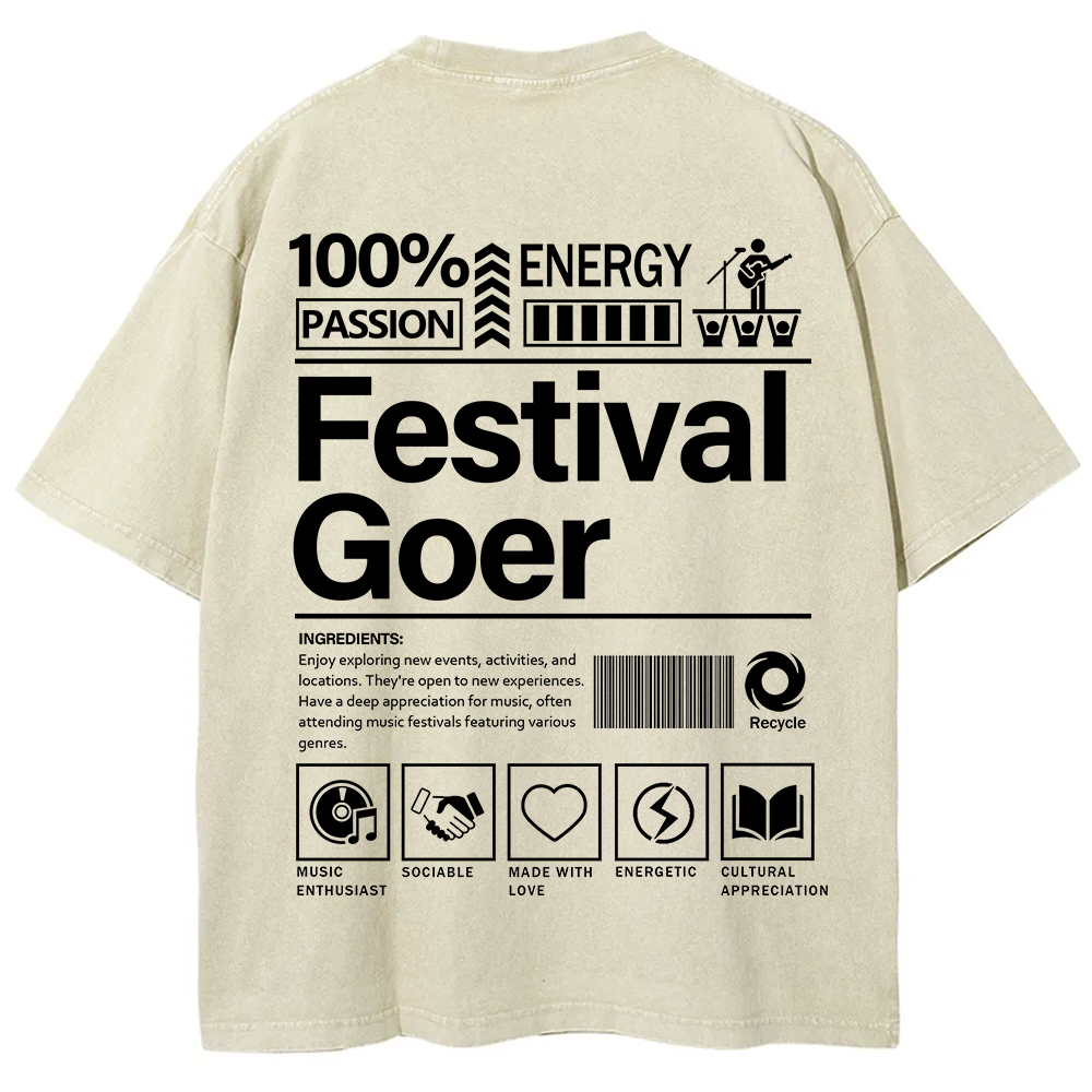 Festival Goer Unisex Fit Washed T-Shirt