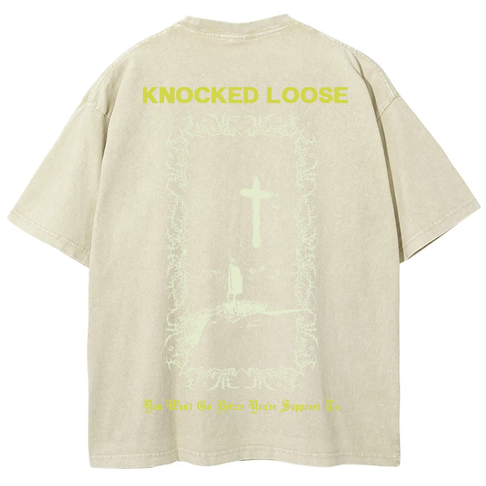 Unisex Vintage Washed Knocked Loose Band T-shirt