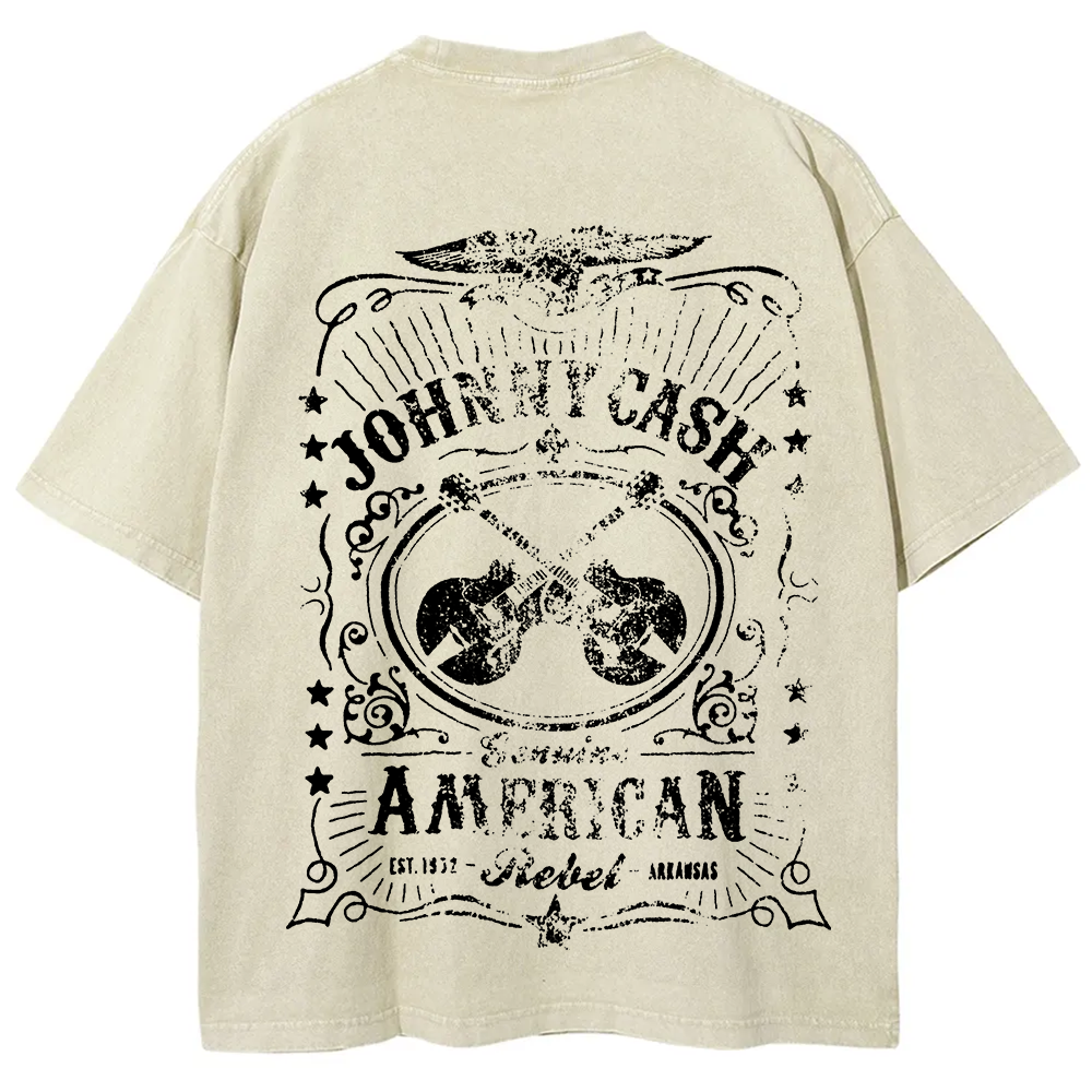 Unisex Vintage Washed Johnny Cash T-shirt