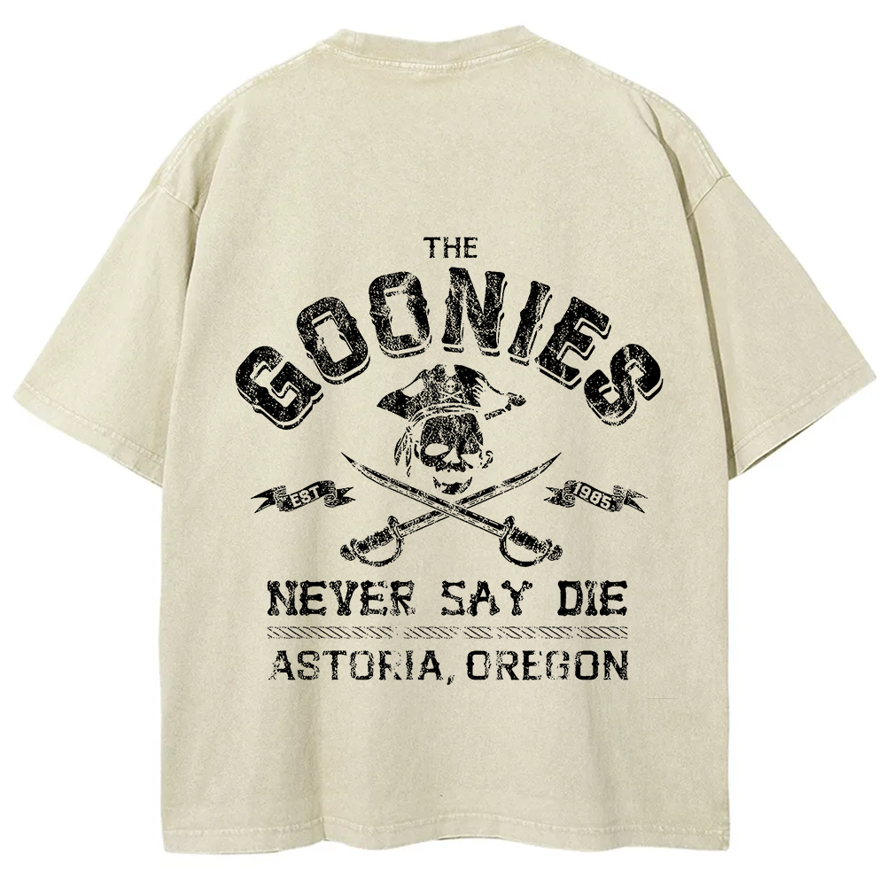 Unisex Vintage Washed The Goonies Never Say Die T-Shirt