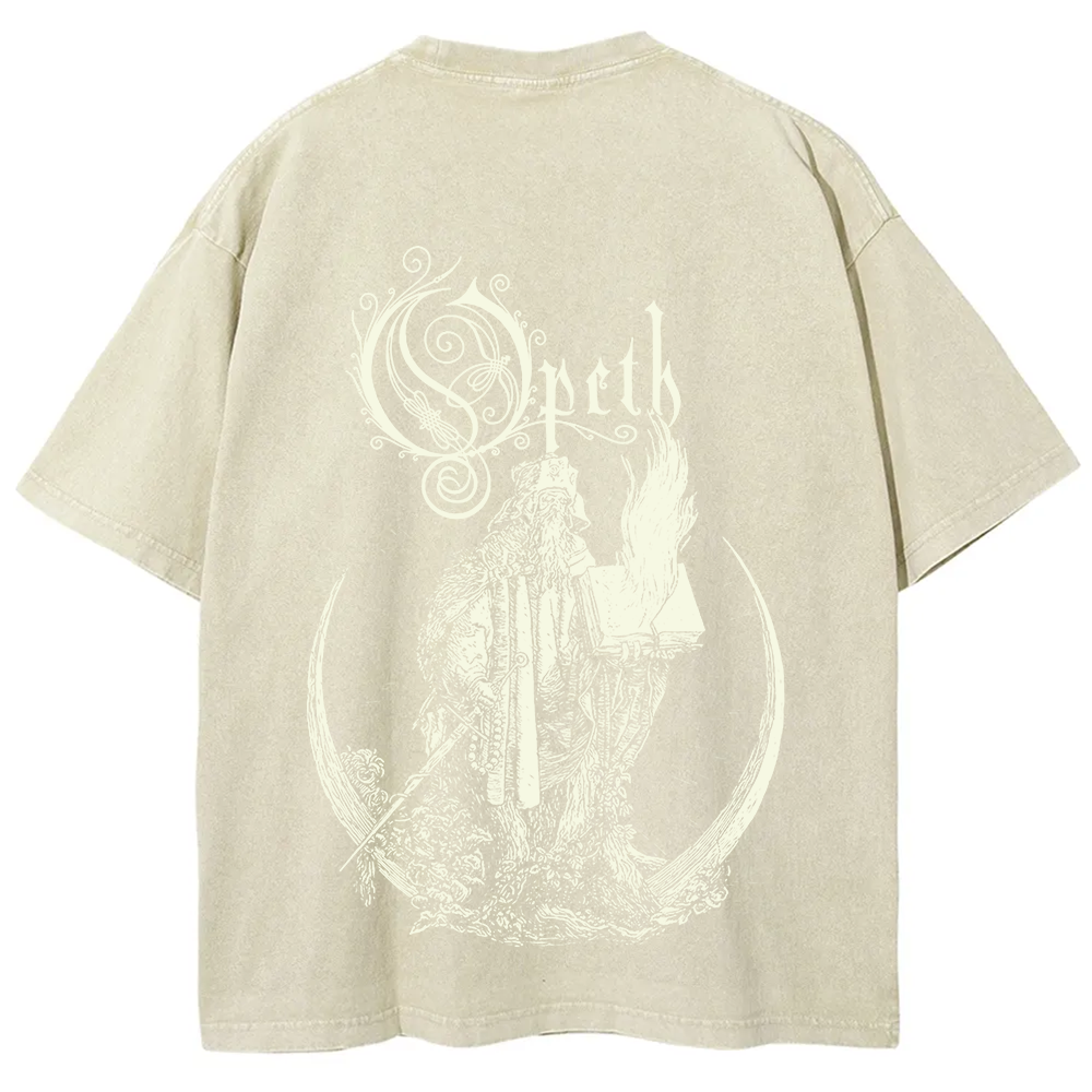 Unisex Vintage Washed Opeth Band T-Shirt