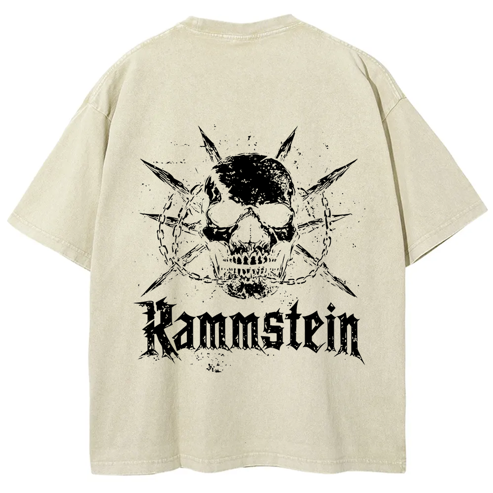 Rammstein Rock Band Vintage Washed T-Shirt