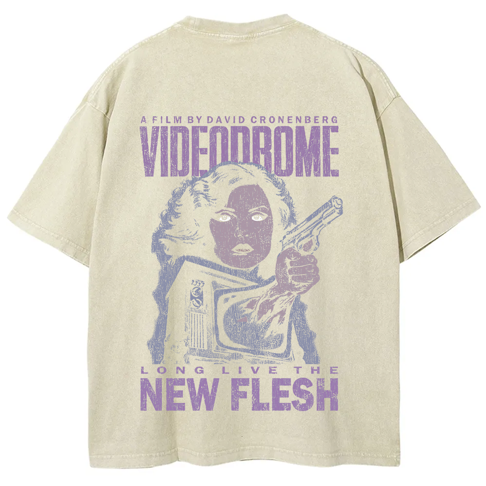 Unisex Vintage Washed Videodrome T-Shirt