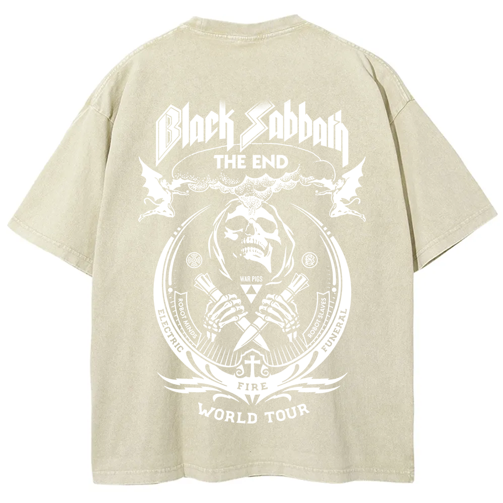 Unisex Vintage Washed Black Sabbath T-Shirt