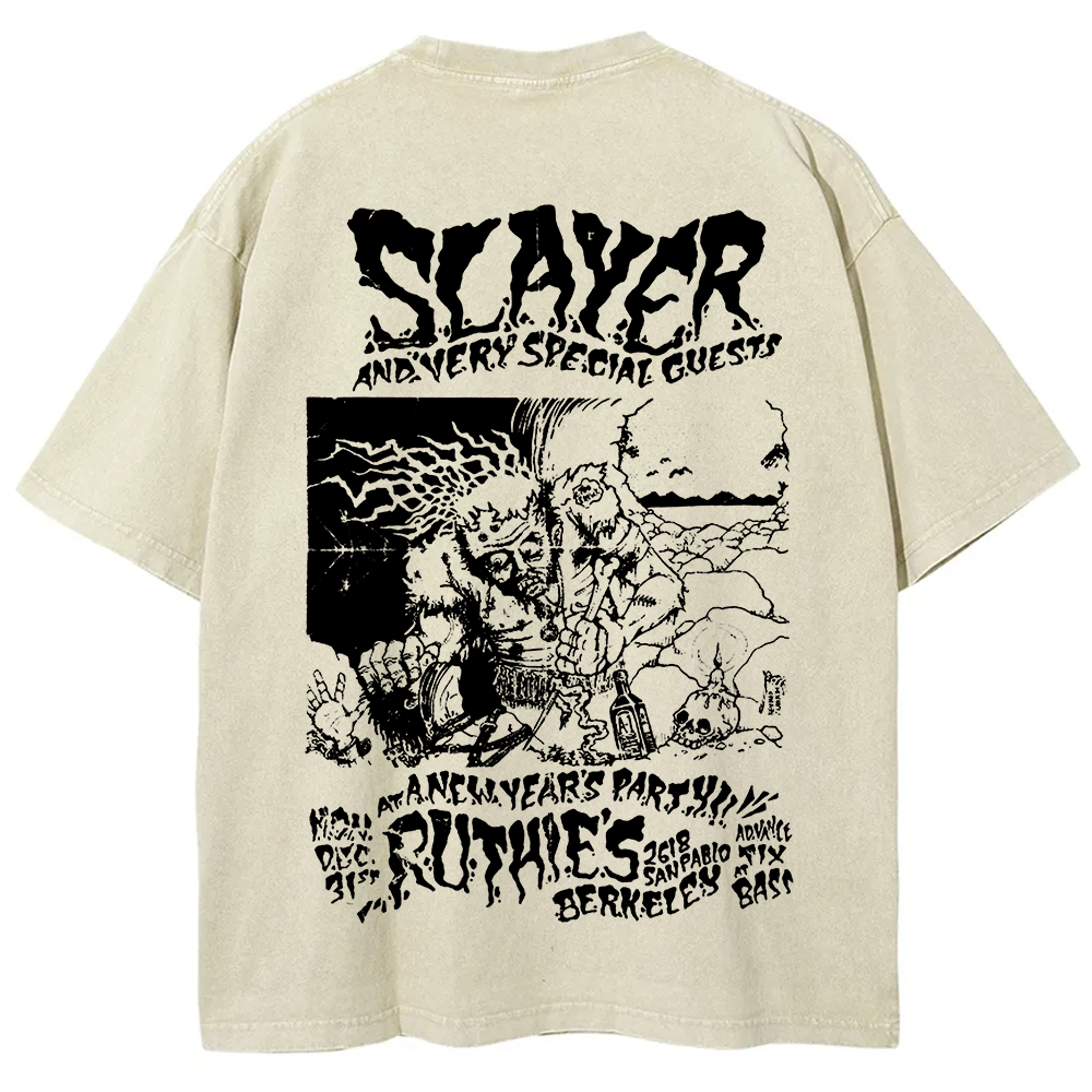 Unisex Retro Slayer Poster Printed t-Shirt