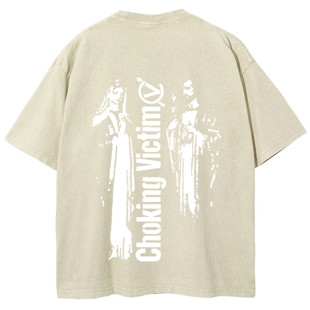 Unisex Vintage Washed Choking Victim Punk Band t-Shirt