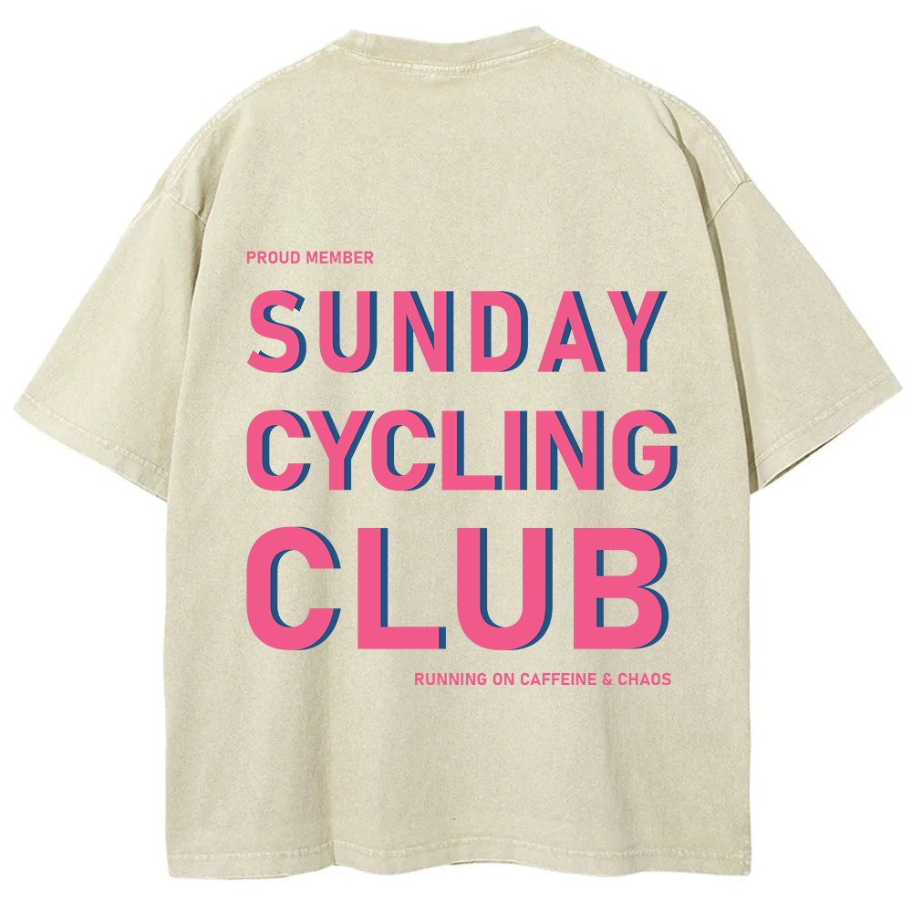 Sunday Cycling Club Unisex Fit Washed T-Shirt