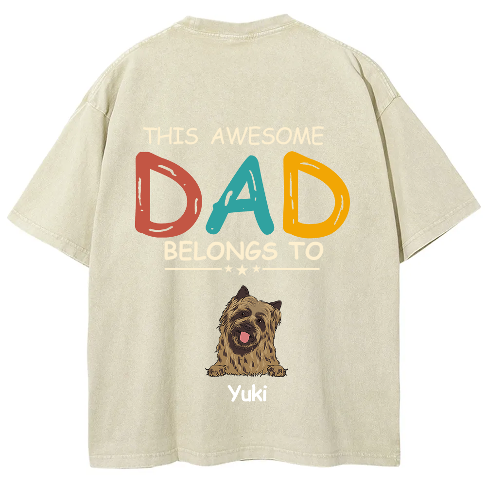 This Awesome Mom/Dad Belongs To - Personalized Custom Unisex  T-shirt