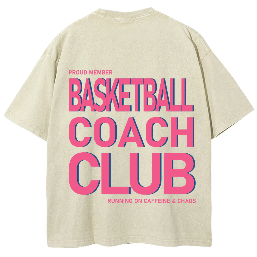 Basketball Coach Club Unisex Fit Washed T-Shirt