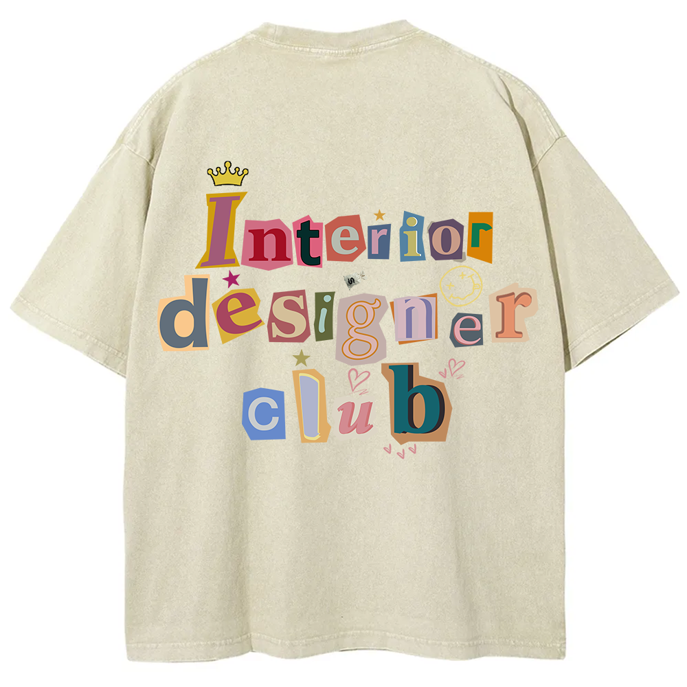 Interior Designer Club Unisex Fit Washed T-Shirt?