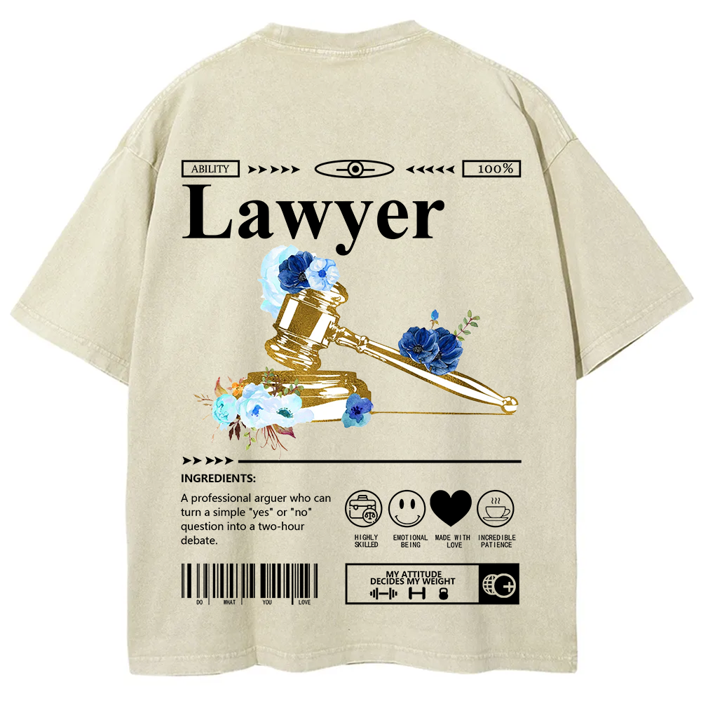 Lawyer Unisex Fit Washed T-Shirt?