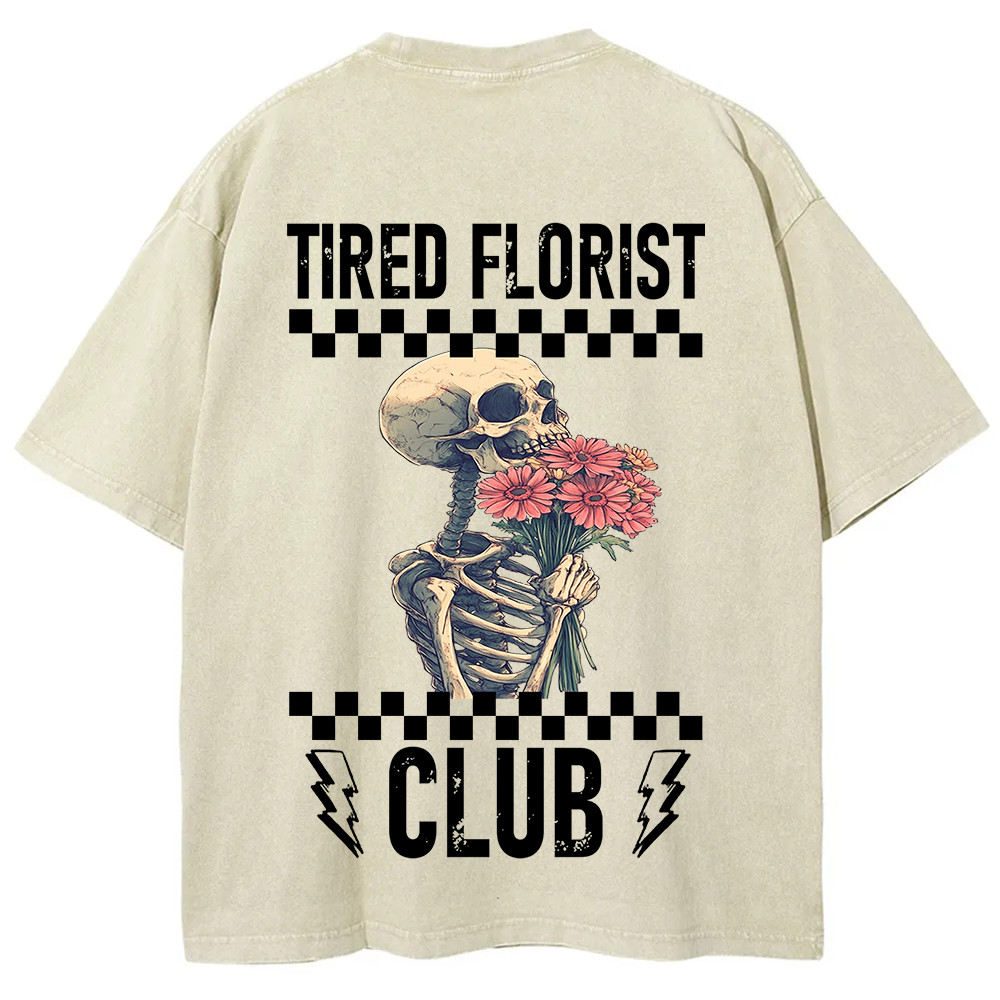 Tired Florist Club Unisex Fit Washed T-Shirt