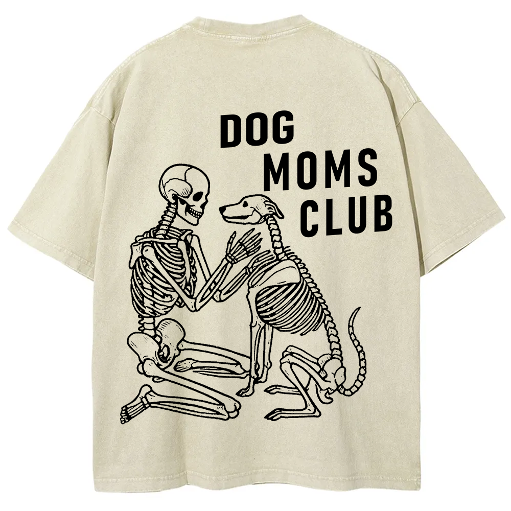 Dog Moms Club Unisex Fit Washed T-Shirt?