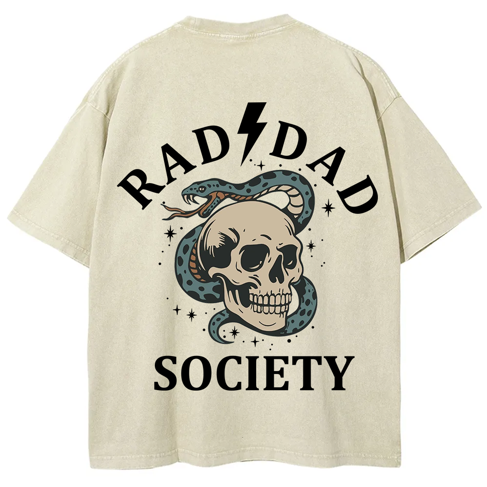 Rad Dad Society Unisex Fit Washed T-Shirt