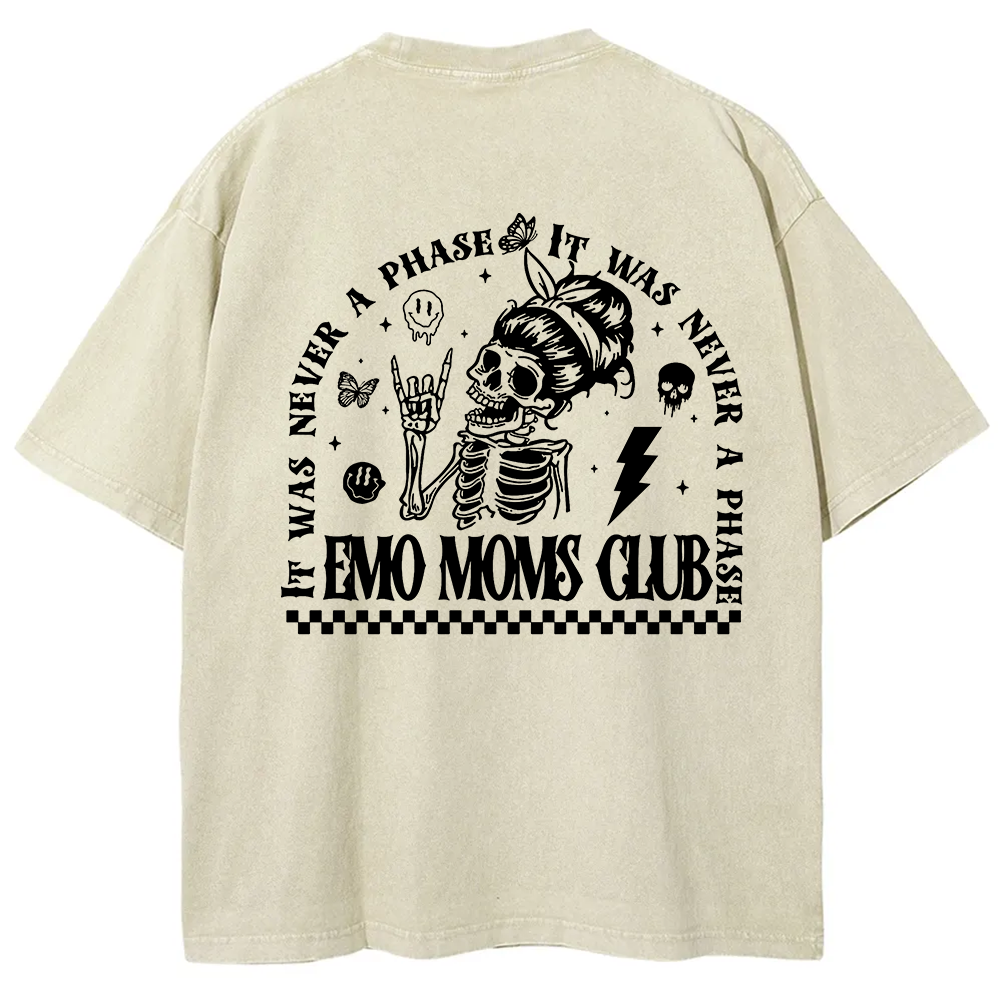 Emo Moms Club Unisex Fit Washed T-Shirt?